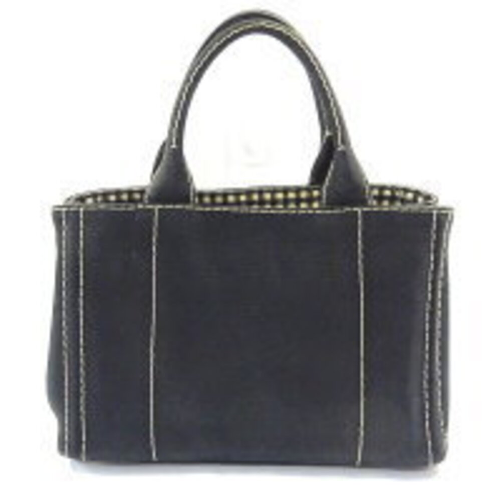 Prada tote bag shoulder Canapa black - Picture 2 of 11
